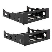 2X 3,5 Bis 5,25 Fest Platten Laufwerks Schacht Front Bay Halterung Adapter, Montieren Sie 3,5 Zoll GeräTe in 5,25 Zoll Schacht