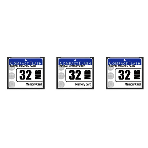 3X 32MB Compact Flash Memory Card for Camera, Advertising Machine, Industrial Computer Card