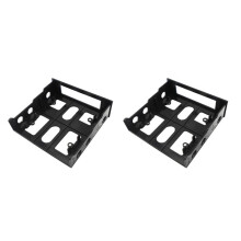 2X 3.5 Inch to 5.25 Inch Floppy to Optical Drive Bay Mounting Bracket Converter for Front Panel USB Hub Harddisk Box