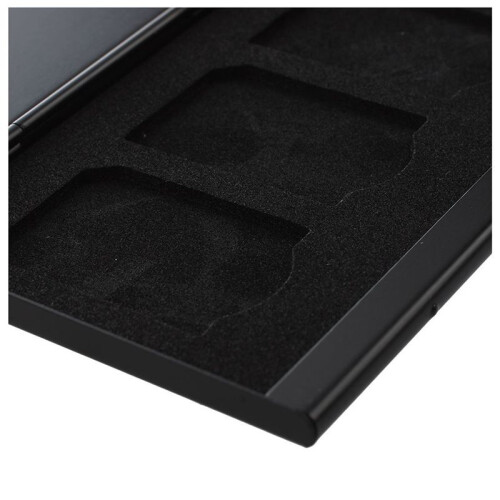 2X Case Transmission Case Memory Card Storage Alu Protection. for  TF Flash for Black 6SD