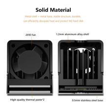 2X M.2 SSD NVMe Heat Sink M2 2280 Solid State Disk Air Circulation Radiator with Fan Aluminum Heatsink Thermal Pad