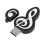 2X USB 2.0 Stick Cute Cartoon Memory Stick Music Notes Symbol USB 2.0 Memory External USB Flash Drive Memory Stick 4GB 3