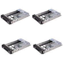 4X Plateau de Rangement pour Disque Dur de 3,5 Pouces pour Serveurs  PowerEdge - avec Adaptateur de Disque Dur de 2,5 Pouces Support NVMe SSD SAS