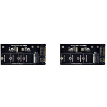 2X M2 NGFF SSD to 3.0 2.5&Rdquo, M.2 SSD Adapter Converter Riser Card for PC Laptop Add Card to 6Gps
