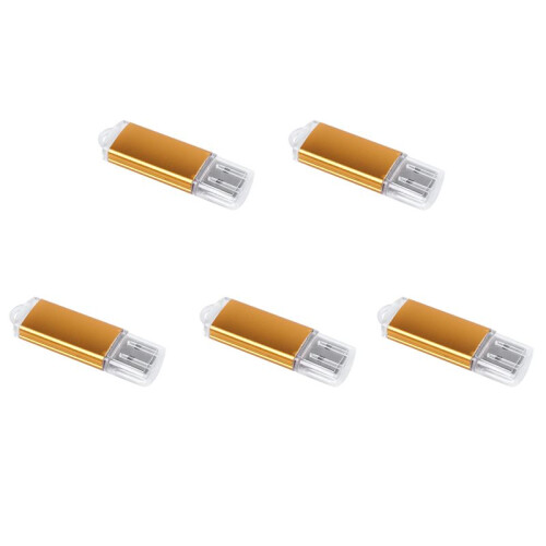 5X USB Memory Stick Flash Pen Drive U Disk for PS3 PS4 PC TV Color:Golden Capacity:64MB