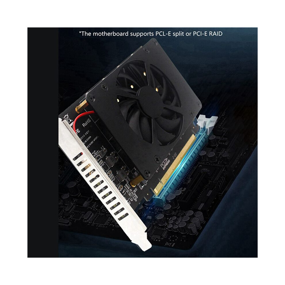 2X Pciex16 Nvme M2 Mkey Ssd Array Expansion Adapter Card Motherboard Pcie Split Card 4712804113379