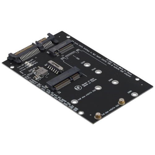 M.2 NGFF MSATA SSD para 2,5 Polegadas  3.0 Adaptador 2 em 1 Placa Conversora para PC Laptop