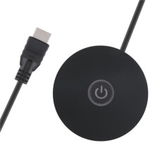 Computer  RGB Lighting Effect External Host Power  Button,Suitable for Internet Cafes,Homes,Offices (Black)