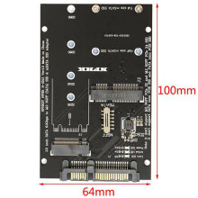 M.2 NGFF MSATA SSD Naar 2,5 Inch 6,0 Gbps 2 in 1 Adapterconverter Kaartondersteuning PC Laptop Harde Schijf Diagram