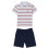 Lacoste Lacoste Baby Stripe Organic Cotton Top & Bottom Set 1