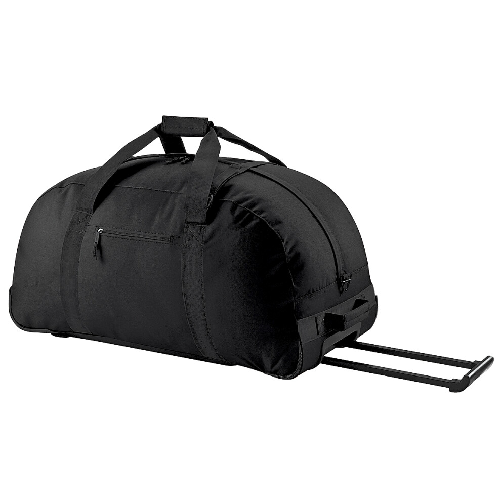Bagbase Classic Wheelie Holdall / Duffle Travel Bag Black