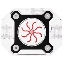 Débitmètre de Refroidissement à Eau pour PC, Acrylique + Turbine, Armure Métallique en Aluminium, Filetage G1/4 Pouces, Rouge LSJ-JX1