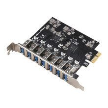 7 Port USB 3.2 GEN1 5Gbps PCIE Expansion Card PCI-E PCI Express X1 to USB3.0 HUB Adapter Add Cards for Desktop PC
