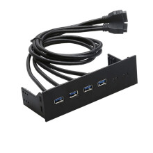 5.25In Front Panel Hub 4port PCI-E to USB3.0 Conversion Computer Expansion Board OpticalDrive for Computer Plug and