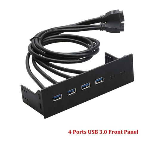 5.25In Front Panel Hub 4port PCI-E to USB3.0 Conversion Computer Expansion Board OpticalDrive for Computer Plug and 1