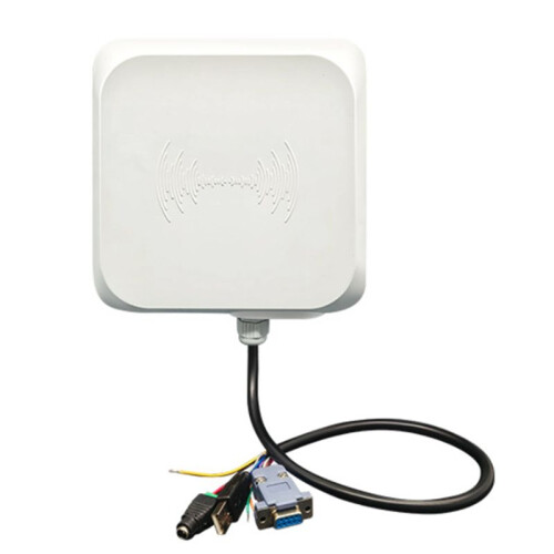 UHF RFID Reader Long Range 0-5m RS232/485/Wiegand26 Interfaces Built-in 7dBi Antenna Support Multi-Tag Reading 1