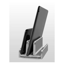 Laptop Stand Holder Three Slots Aluminum Alloy Silicone Notebook Rack Computer Support Tablet Phone Holder