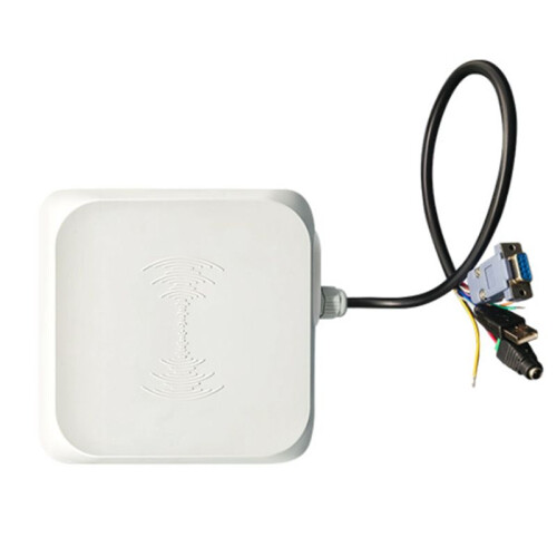 UHF RFID Reader Long Range 0-5m RS232/485/Wiegand26 Interfaces Built-in 7dBi Antenna Support Multi-Tag Reading 1