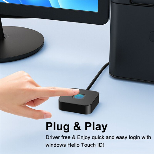 Hello Biometric Fingerprint Anmelden Sperrbildschirm USB Reader Scanner Modul Gerät Hello Fingerprint Reader Silber 1