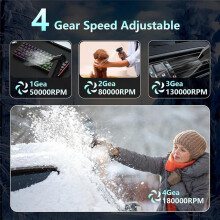 10000mAh Compressed Air Duster, 18000RPM Electric Air Duster with Display Screen and Light, Suitable for Keyboards, Cars