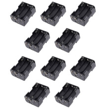 10X Double Side Spring 6 X 1.5 V AA Battery Holder Case Box Black
