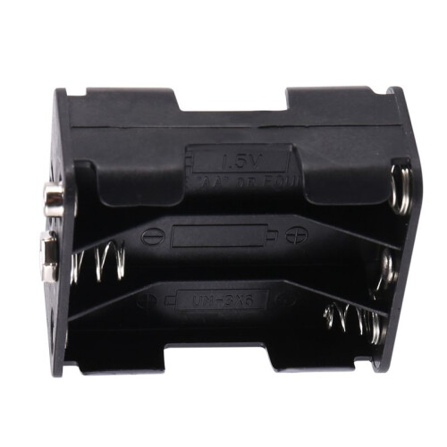 10X Double Side Spring 6 X 1.5 V AA Battery Holder Case Box Black 2