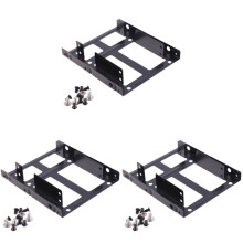 3X Doppio Strato SSD Telaio in Metallo 2.5 A 3.5 Montaggio Interno Disco Rigido SSD per Computer Staffa Adattatore Convertitore Doppio Desktop