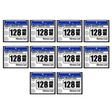 10X Carte MéMoire Compact Flash 128 Mo pour Appareil Photo, Machine Publicitaire, Carte Informatique Industrielle