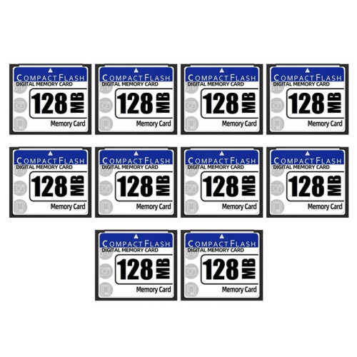 10X 128MB Compact Flash Memory Card for Camera, Advertising Machine, Industrial Computer Card