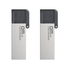 2X CR006 Zinc Alloy Card Reader Type C /TF USB Flash Disk Support 256G Multi Memory Card Reader for Computers Phones