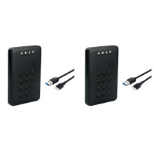 2X HDD Enclosure SSD Case Encrypted Hard Drive Enclosure 5Gbps USB3.0 Hard Drive Enclosure for 2.5 Inch Hard Disk