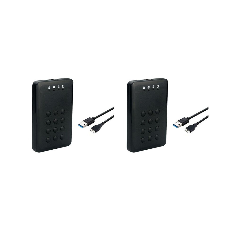 2X Hdd Enclosure Ssd Case Encrypted Hard Drive Enclosure 5Gbps Usb3.0 Hard Drive Enclosure For 2.5 Inch Hard Disk 6033809838585
