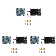 3X Solar Power Manager-Modul+Batteriväska MPPT StöDer 6V-24V Solpanel Typ-C 5V/3A Reglerad Utgångsmodul