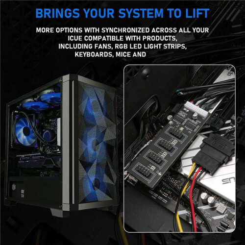 5X 9Pin USB Header Splitter with  Power Cable, Internal USB Hub Extension USB 2.0 Splitter Connector for Motherboard 2