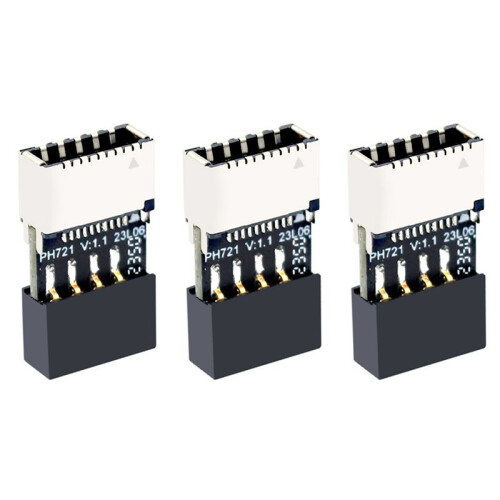 3X Motherboard USB2.0 9Pin to TYPE-E Female Adapter Chassis TYPE-C Socket 9-Pin USB 2.0 Extender Card 1