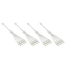 4X 5V 3-Pin-Verlängerungskabel für Computer-Motherboard 1 Punkt 4 Hub-Kabelverbindungsverlängerung ARGB-Splitter, Weiß