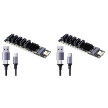 2X TYPE-C to SATA3.0 5 Adapter Converter Card 6Gbps USB10G JM575+JMS580 for SSD HDD Expansion