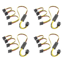 4X Card 6PIN to Hard Drive Power Supply Cable 12V to Hard Drive Cable Step-Down Voltage Stabilization