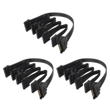 3X 15 Pin Power Splitter 1 To5 Hard Drive HDD SSD Power Supply Cable Cord Extension Cable Hard Disk Expansion Cable