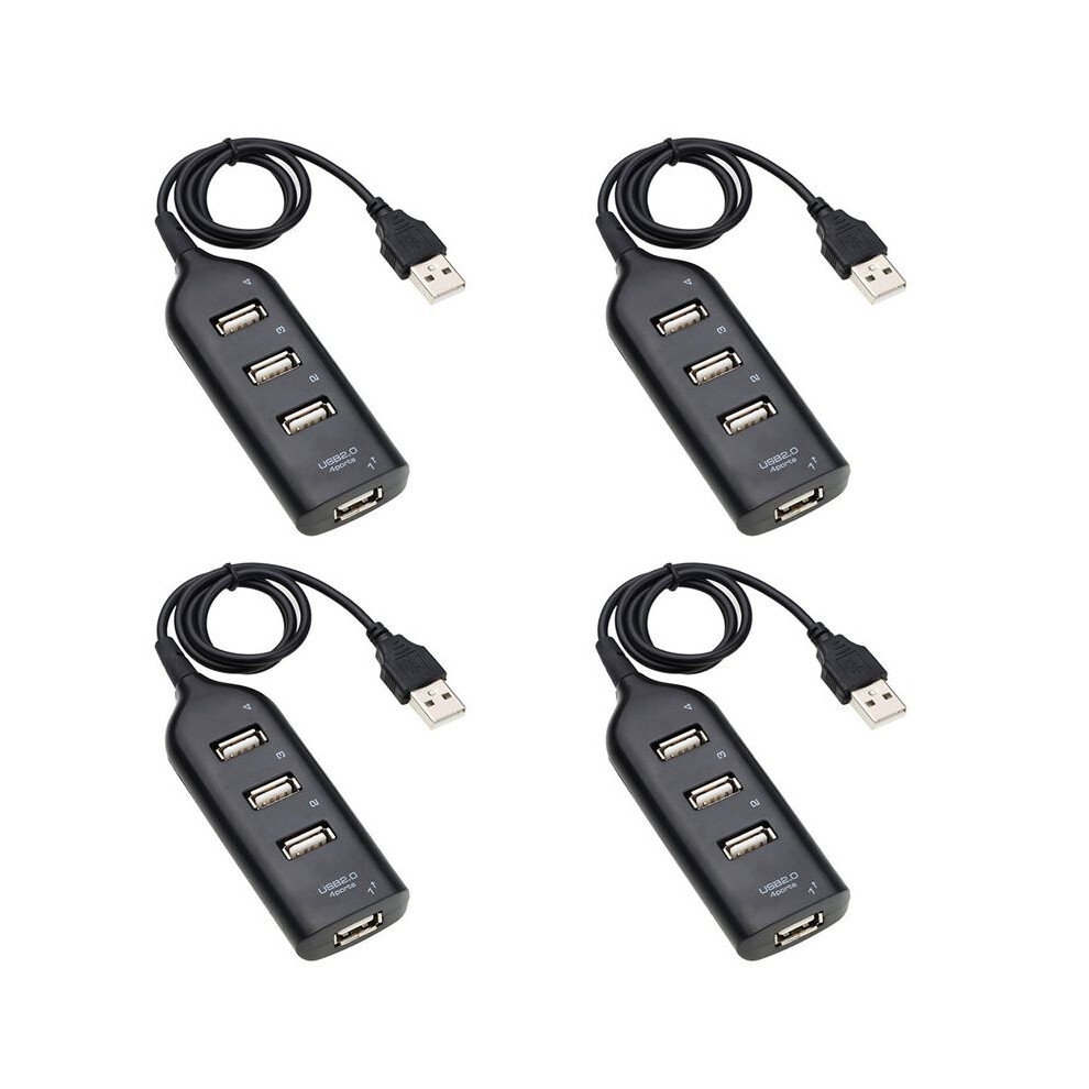 4X Usb Hub 2.0 Multi-Usb High Speed Hub Splitter 4-Port Usb Hub Adapter For Laptop Receiver Computer Accessories Black 6031896155714