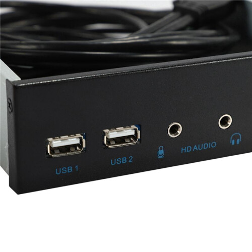 3pc 5.25 Inch Desktop Pc Case Internal Front Panel Usb Hub 2  Usb 3.0 and 2  Usb 2.0 with Hd Audio Port 20 Pin 1