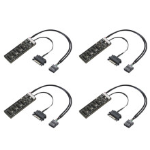 4X Divisor de Cabeçalho USB de 9 Pinos com Cabo de Alimentação , Extensão de Hub USB Interno Conector Divisor USB 2.0 para Placa-Mãe