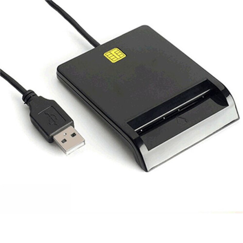 5X USB  Card Reader Atm Bank Tax Declaration Ic Card ID Card  Card Reader(Black) 2