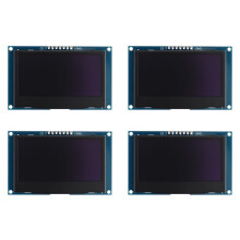 4X Modulo Display OLED da 2,42 Pollici 12864 128X64 Schermo LCD Seriale IIC I2C SPI per C51 STM32 SSD1309 (Carattere Bianca)