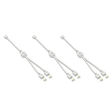 3X 5V 3-Pin Extension Cable for Computer Motherboard 1 Point 2 Hub Cable Connection Extension ARGB Splitter, White
