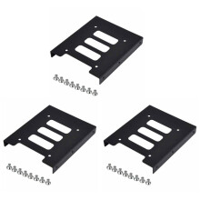3pcs 2.5 Inch to 3.5 Inch SSD HDD Metal Adapter Mounting Bracket Hard Drive Holder
