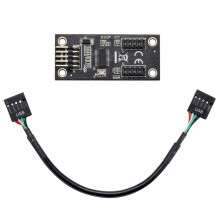 3X USB Hub USB Splitter USB2.0 9Pin to Dual 9Pin Hub Adapter Riser Motherboard USB 9Pin Connector 1 to 2 Extension Cable