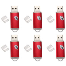 6X USB 2.0 Flash Memory Stick Pen Drive Storage Thumb Color:Red Capacity:512MB