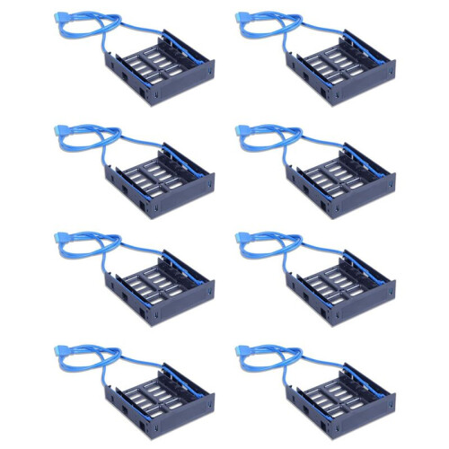 8pcs 2 X Painel Frontal USB 3.0 com Dispositivo / HDD de 3,5 Polegadas ou SSD / HDD de 2,5 Polegadas para Suporte de Bandeja de Unidade Óptica para