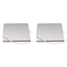 2X USB External CD/DVD Drive Type C Portable Drive-Free CD Movies Players for Laptop PC Windows ,Silver